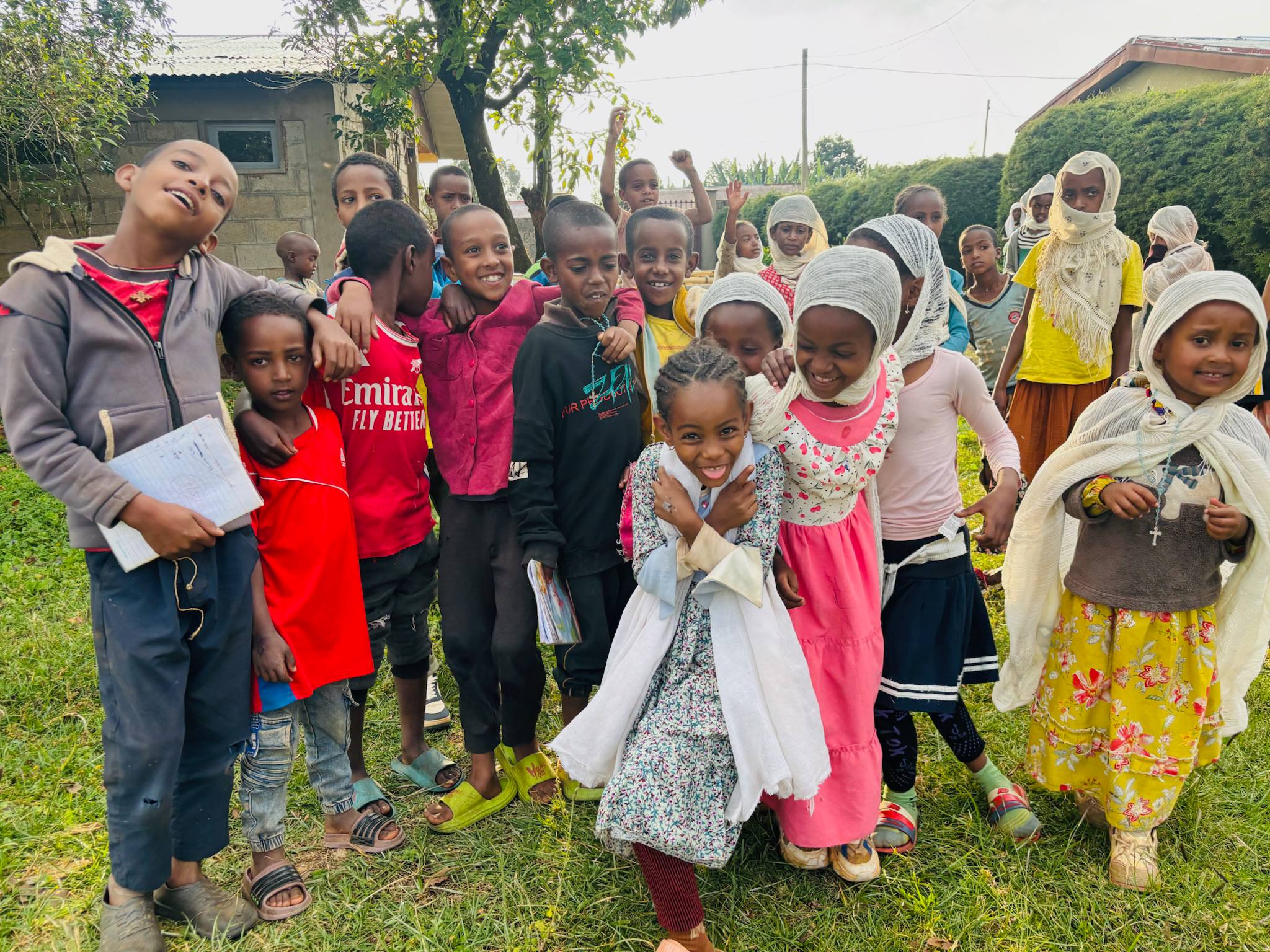 Children at the village Engera supports alongside Galiye Rugda Clinic